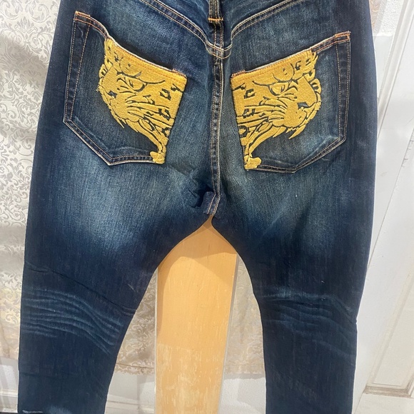 Ed Hardy Rare Vintage Embroidered Jeans Sz 36